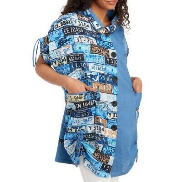 Neo Noble Cocoon Shirt License Plate Color Block Size L - Picture 3 of 13